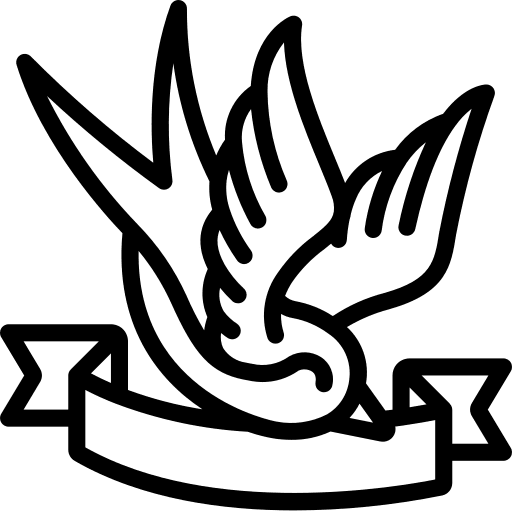 Swallow old school vintage swallow icon