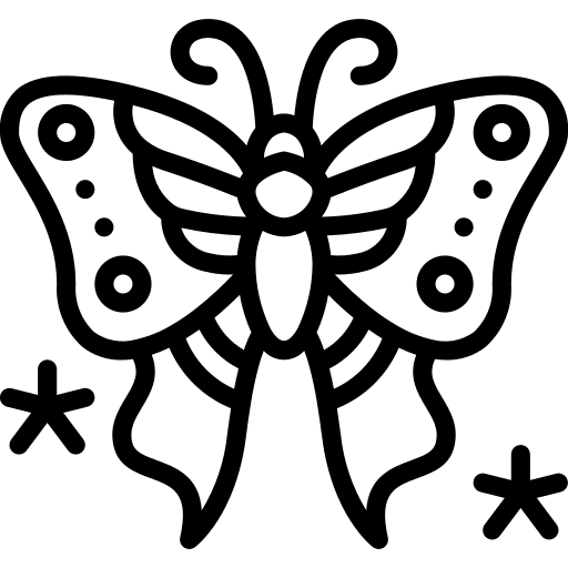 Butterfly art and design animal silk icon