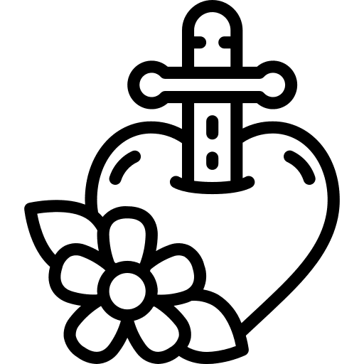 Heart miscellaneous sword tattoo icon