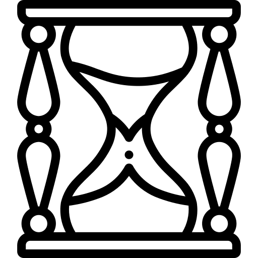 Hourglass tools and utensils time hourglass icon