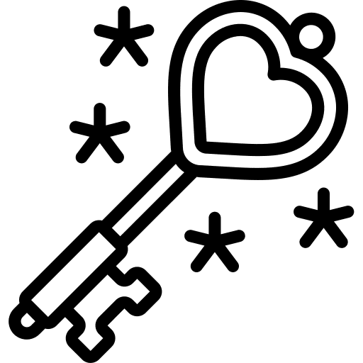 Key art and design passkey tools and utensils icon