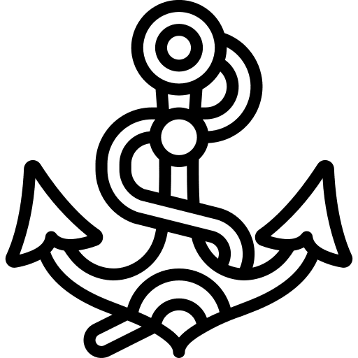 Anchor vintage tools and utensils tattoo icon