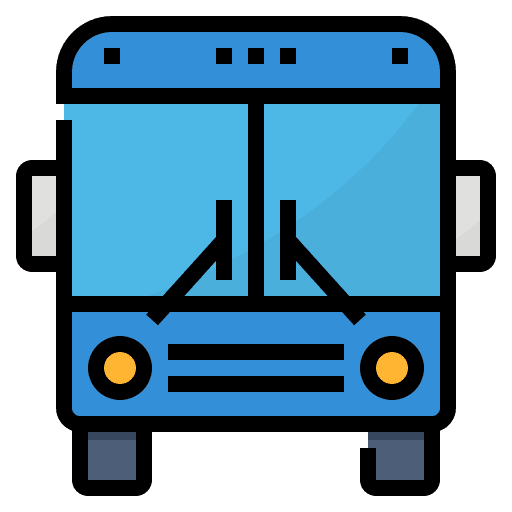 Public transport business and finance transport bus icon