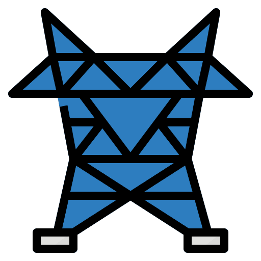 Electricity plant transmission tower icon
