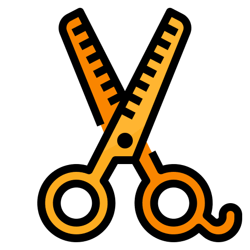 Salon business and finance hair cut salon icon