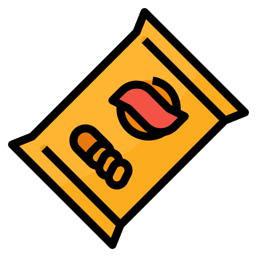 Snack chips potato business and finance icon