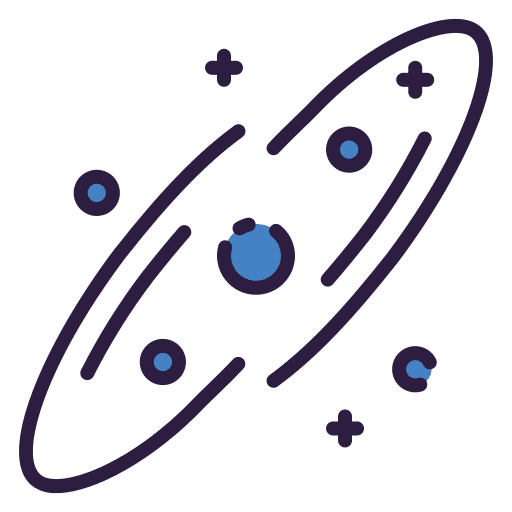 Galaxy space satellite education icon