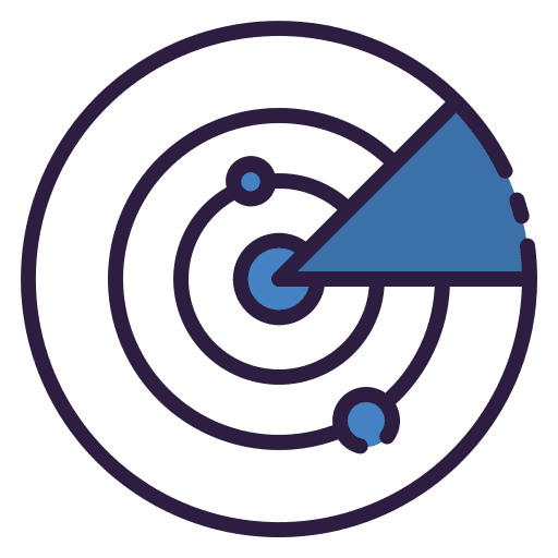 Radar area tracker radars icon