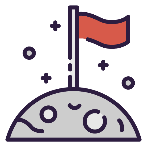 Flag space world financial planet icon