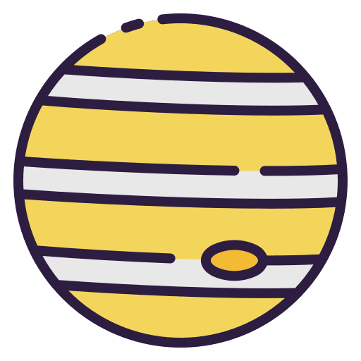 Jupiter space universe education icon
