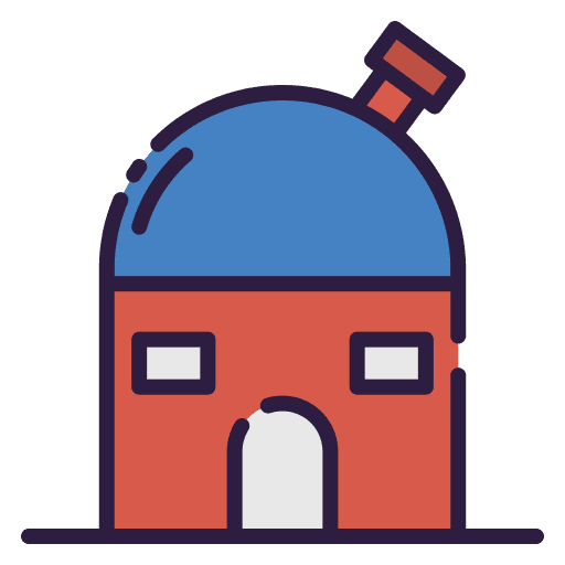 Observatory telescope space astronomy icon