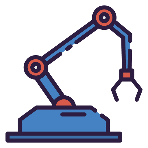 Robotic arm manipulator industrial robot robot icon