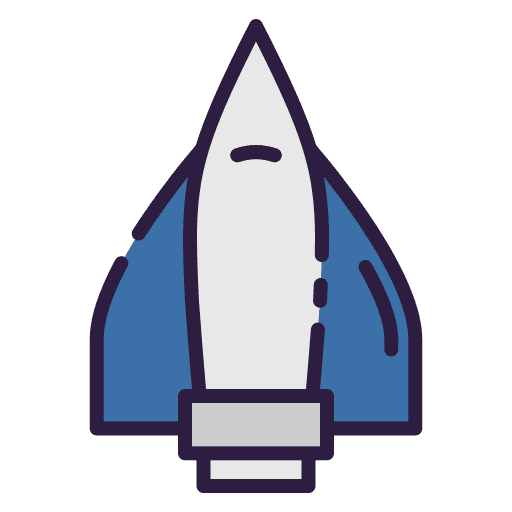 Rockets start button innovation spring swing rocket icon