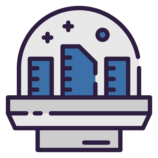 Space colony colony spaceship galaxy icon