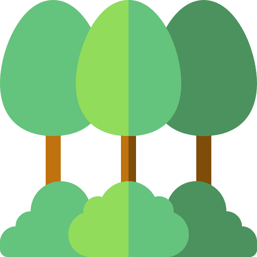 Forest trees natural environment icon