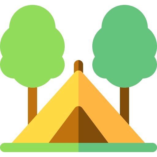 Camp social media camping tent camp icon