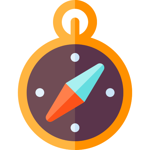 Compass cardinal points tools and utensils orientation icon