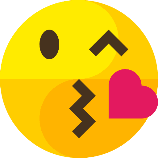 Kiss emoticons feelings faces icon