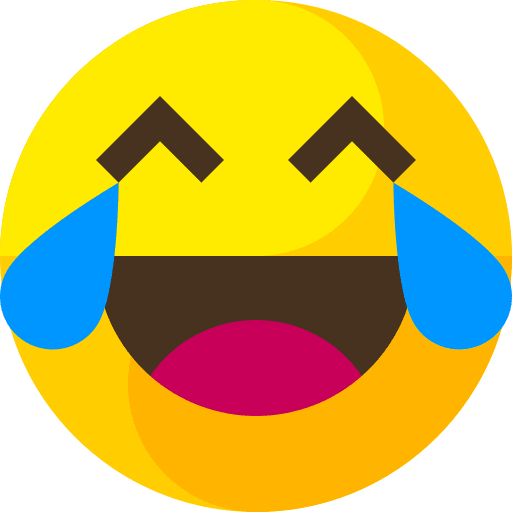 Laughing emoji faces emoticons icon