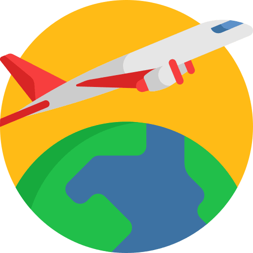 Flight plane transportation aviation icon