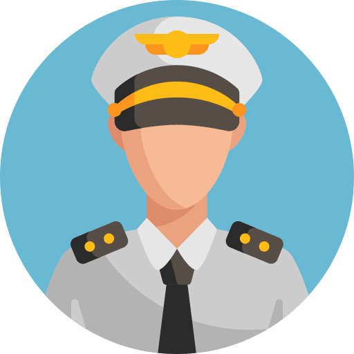 Pilot captain flight airplane icon