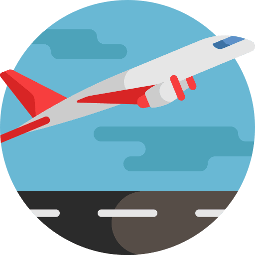 Take off transportation plane flight icon