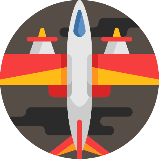 Airplane airport transportation plane icon