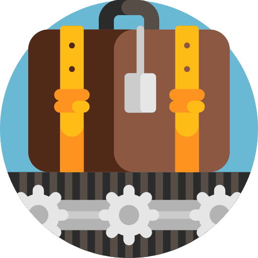 Conveyor band bag airport conveyor band icon