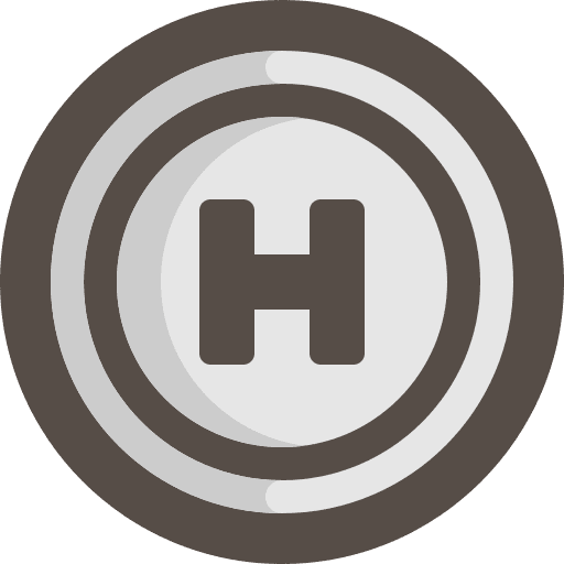 Heliport hospital signs heliport icon