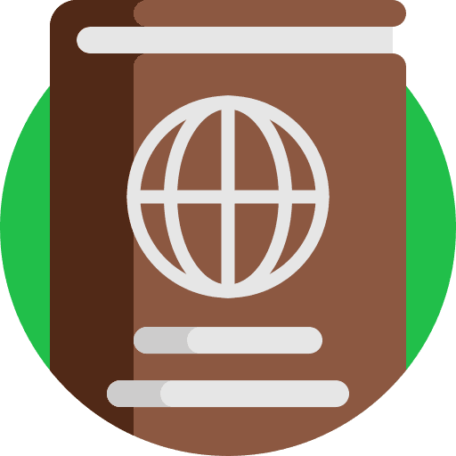 Passport identification identity passport icon