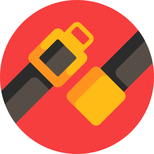 Safety belt security transportation fasten icon