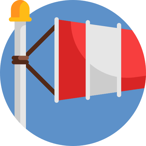 Wind signal windsock wind signal sock icon