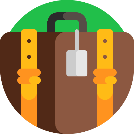 Luggage baggage suitcase travel icon