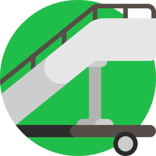 Mechanic stairs transport escalator people icon