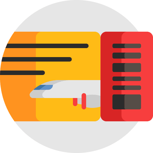 Plane ticket trip travel flight icon