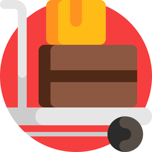 Trolley luggage transport trolley icon