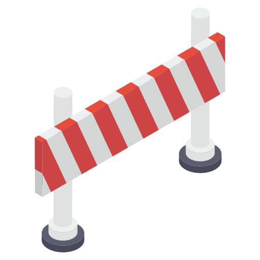 Traffic barrier warning traffic barrier stop icon