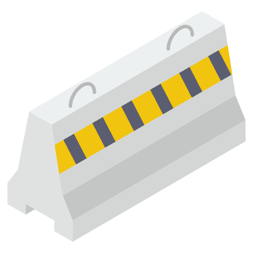 Barrier security obstacle barrier icon