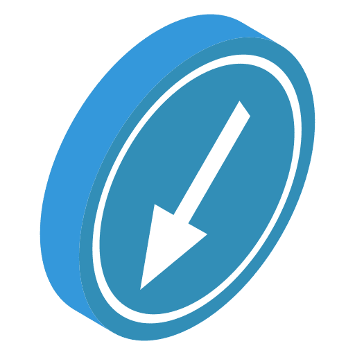 Down left pointer down left directions icon