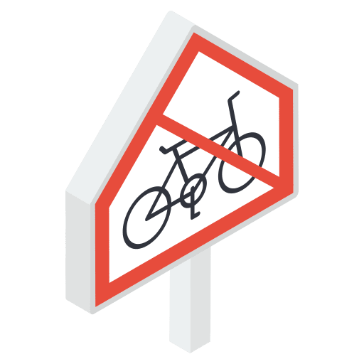 No bike bicycle cycling no bike icon