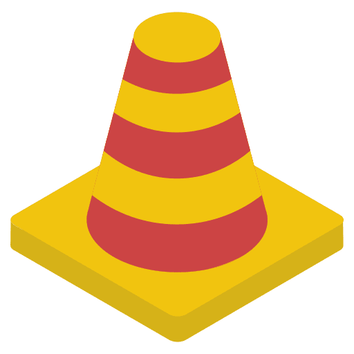 Traffic cone post traffic cone urban icon