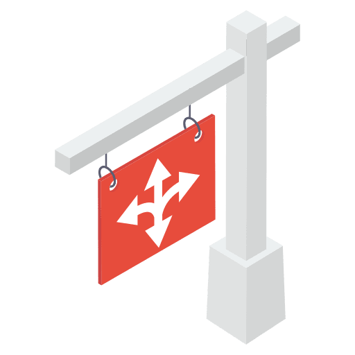 Traffic sign warning cross road signs icon