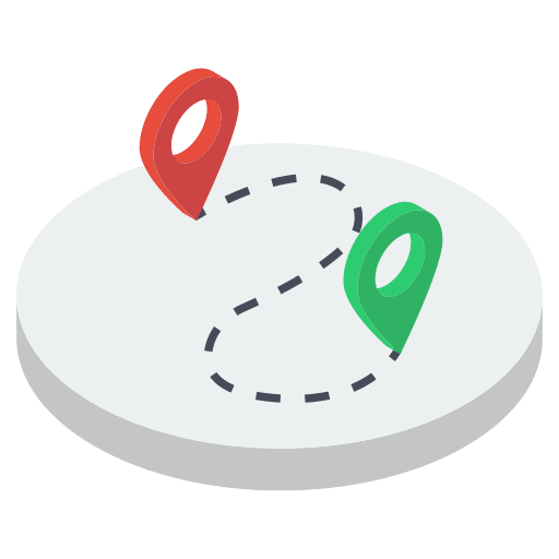 Navigation map location pin icon