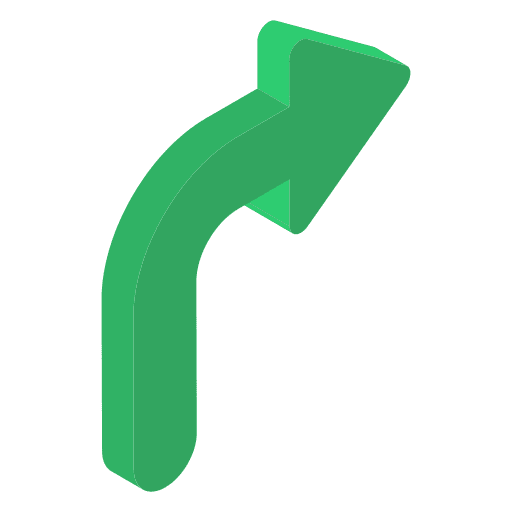 Turn right skip turn right direction icon