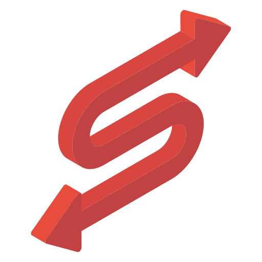 Two ways two ways flexibility arrows icon