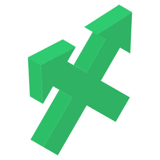 Cross sign directional left arrow right arrow icon