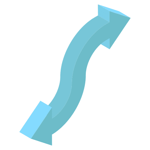 Curved arrow double arrow curved arrow arrows icon