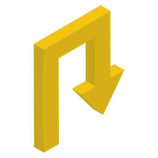 U turn route navigation direction icon