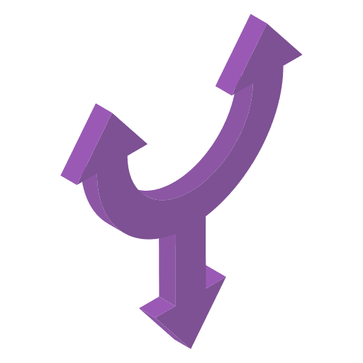 Arrows flexibility y intersection ways icon