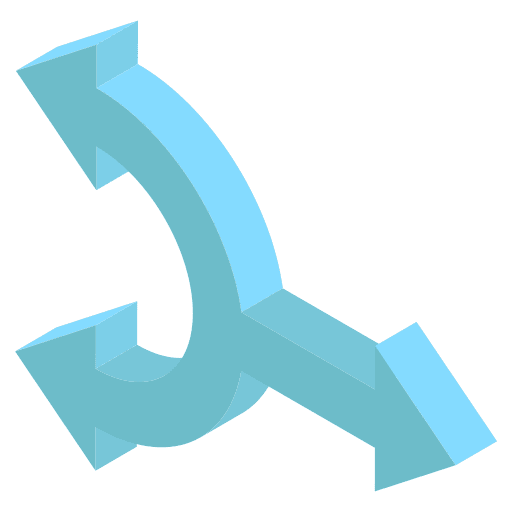Arrows crossing ways directions icon